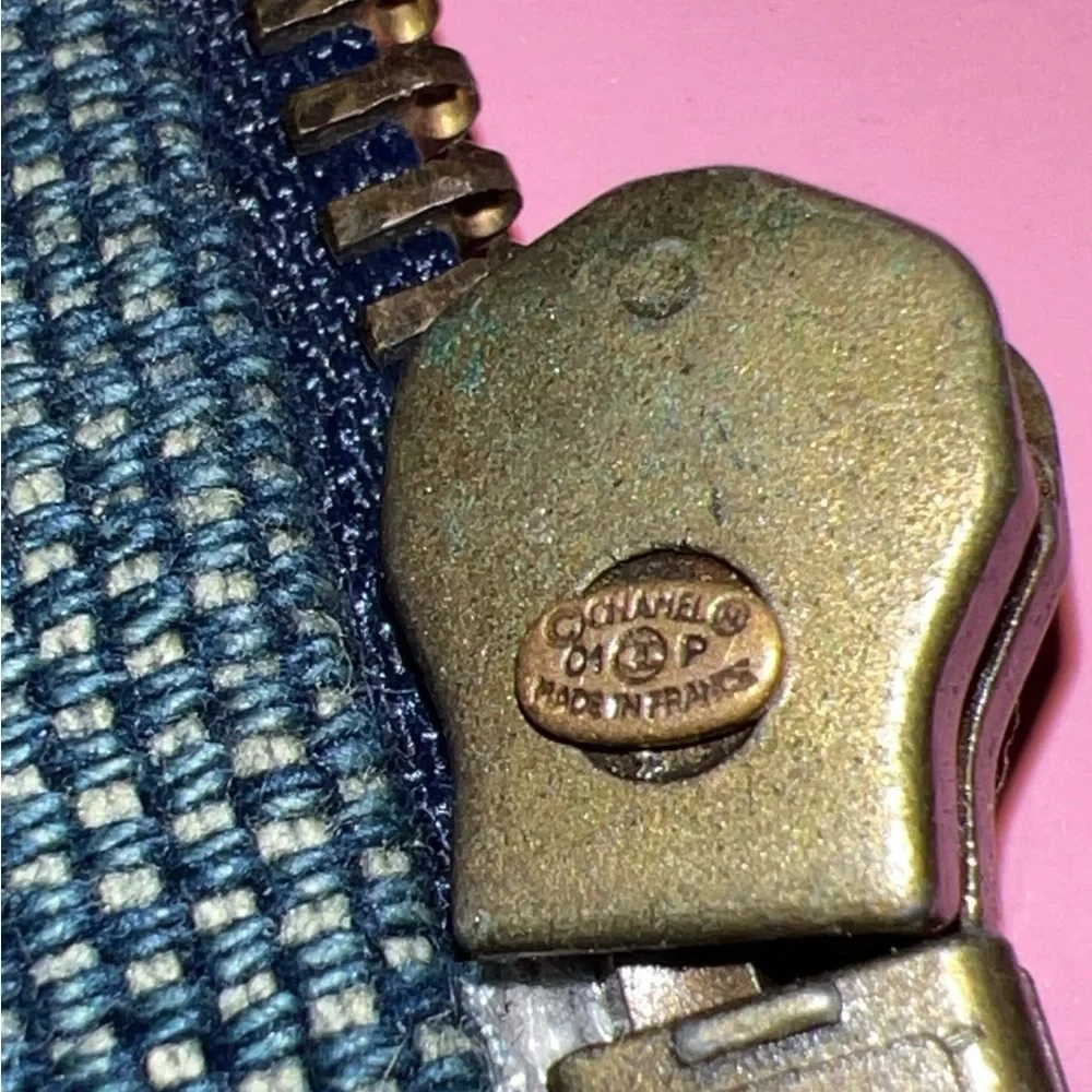 πSOLDπ CHANEL Embellished Denim Cuff Bracelet - Picture 7 of 8